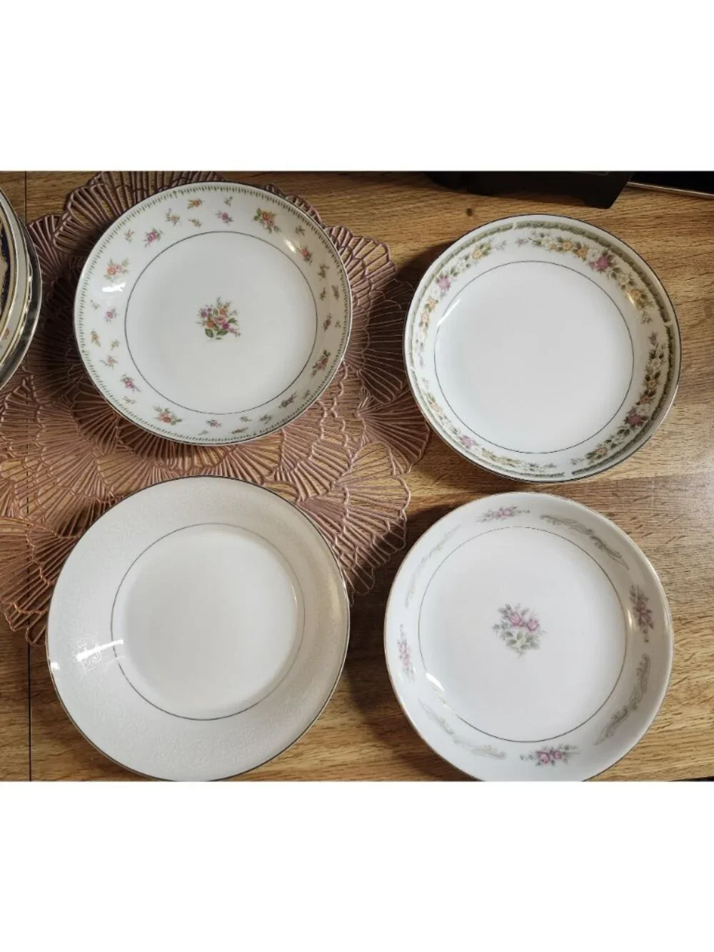 Mismatched Soup Bowls Porcelain China Set of 4 Florals